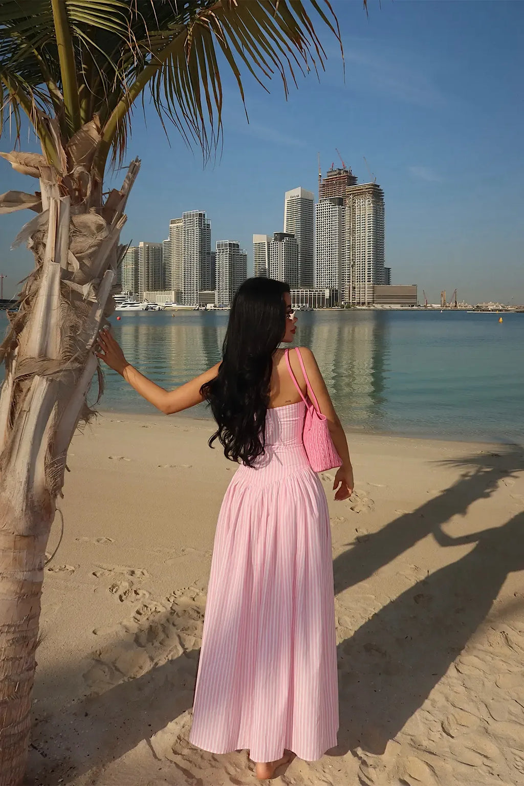 Pink Bonnieh Striped Dress